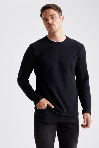 Slim Fit Bisiklet Yaka Sweatshirt
