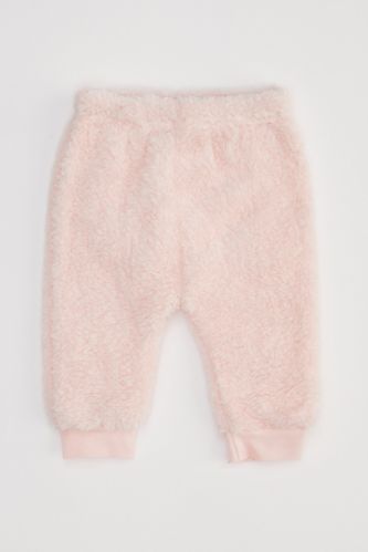 Kız Bebek Relax Fit Peluş Eşofman Alt