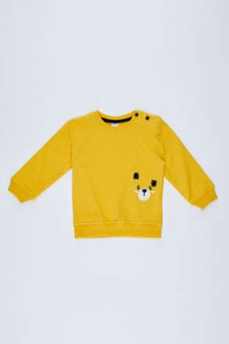 Erkek Bebek Regular Fit Tekli Sweatshirt
