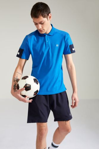 Baskılı Slim Fit Polo Yaka Spor Tişört