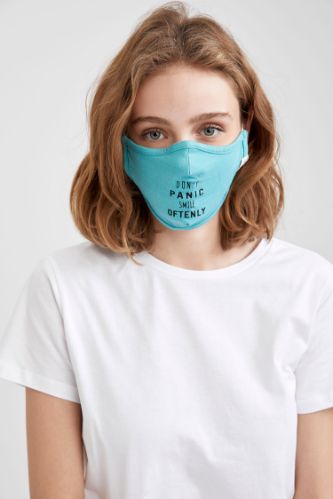 Kadın Slogan Baskılı Maske
