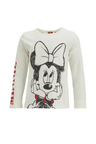 Kız Çocuk Minnie Mouse Lisanslı Uzun Kol Tişört