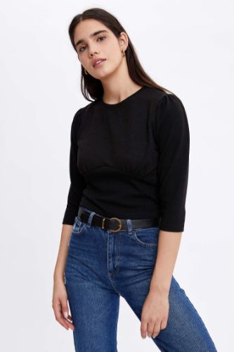 Regular Fit Bisiklet Yaka Uzun Kollu Sweatshirt