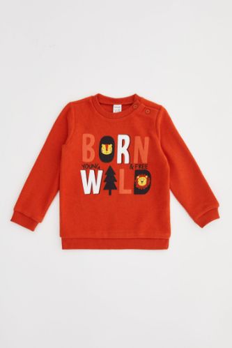 Erkek Bebek Baskılı Sweatshirt
