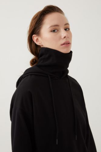 Beli Büzgülü Crop Sweatshirt