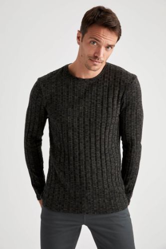 Slim Fit Uzun Kollu Basic Tişört