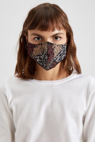 Kadın Leopar Desenli Maske