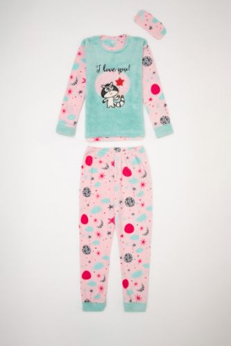Kız Çocuk Baskılı Pijama Takım