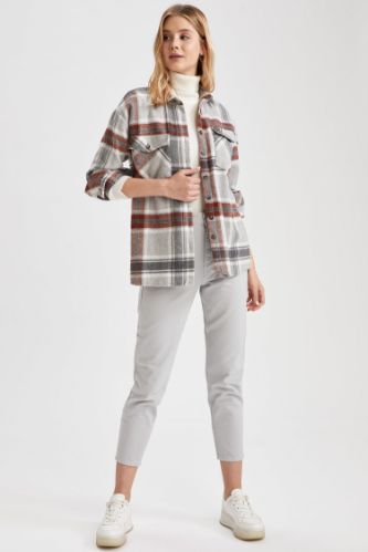 Mom Fit Dokuma Pantolon