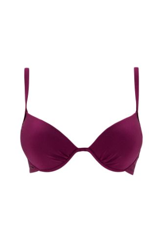 Büzgü Detaylı Push Up Üçgen Bikini Üstü