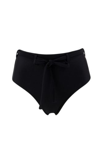 Basic Yüksek Bel Bağcık Detaylı Bikini Altı