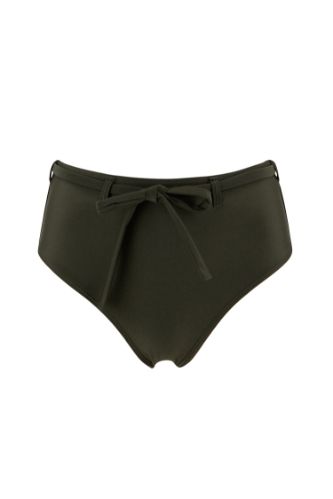 Basic Yüksek Bel Bağcık Detaylı Bikini Altı