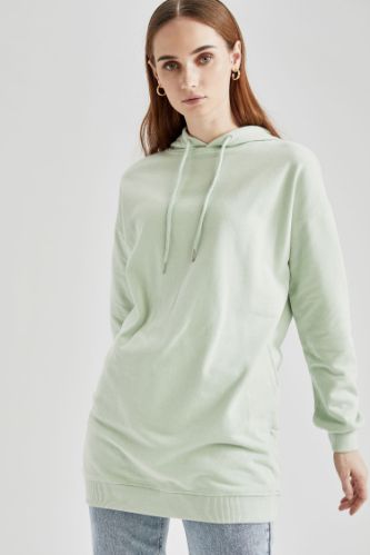 Kapüşonlu Relax Fit Sweat Tunik