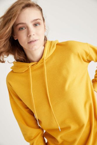 Kapüşonlu Relax Fit Sweat Tunik