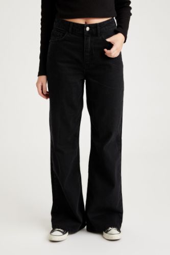Flare Fit Geniş Paça Jean Pantolon