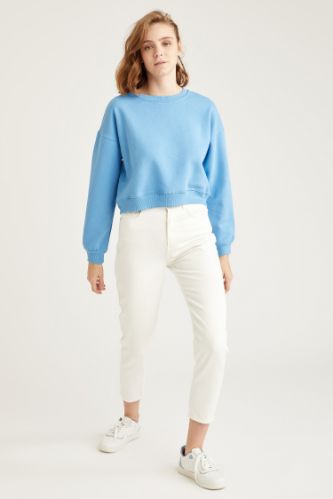 Relax Fit Crop Sweatshirt
