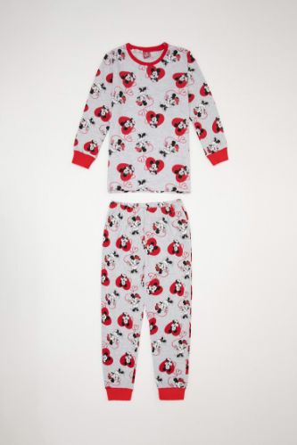 Kız Çocuk Minnie Mouse Lisanslı Pijama Takımı