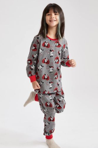 Kız Çocuk Minnie Mouse Lisanslı Pijama Takımı