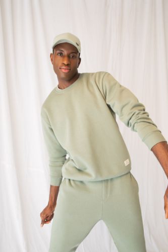 Oversize Fit Bisiklet Yaka Basic Pamuklu Sweatshirt