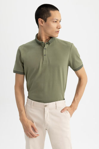 Slim Fit Polo Yaka Kısa Kollu Pamuklu Tişört