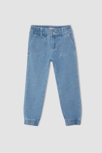 Kız Çocuk Jogger Jean Pantolon