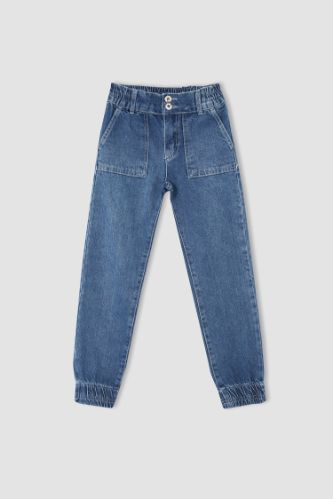 Kız Çocuk Jogger Jean Pantolon