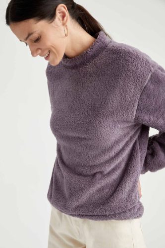 Regular Fit Yarım Balıkçı Yaka Uzun Kollu Sweatshirt