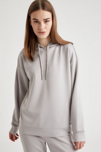 Kapüşonlu Regular Fit Basic Sweatshirt
