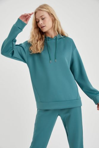 Kapüşonlu Regular Fit Basic Sweatshirt