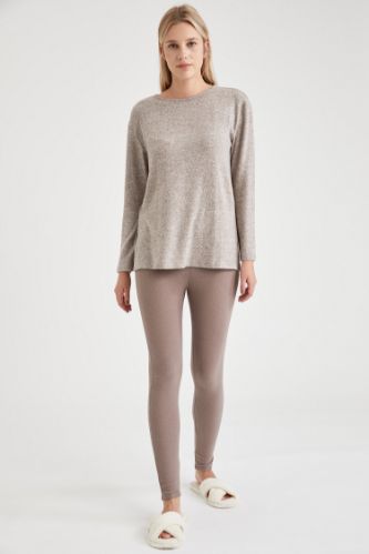 Basic Slim Fit Örme Tayt