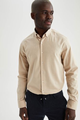 Modern Fit Klasik Uzun Kollu Gömlek