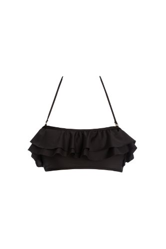 Volan Detaylı Straplez Bikini Üstü