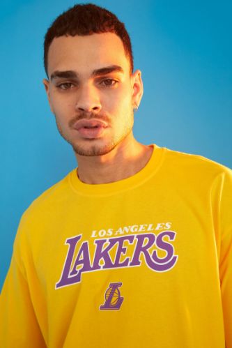 NBA Los Angeles Lakers Lisanslı Oversize Pamuklu Tişört