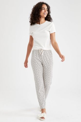 Desenli Relax Fit Pijama Altı