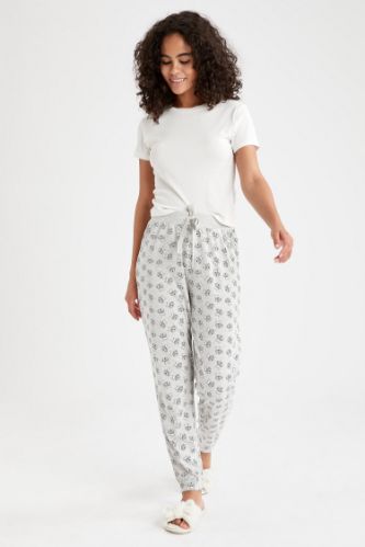 Desenli Relax Fit Pijama Altı