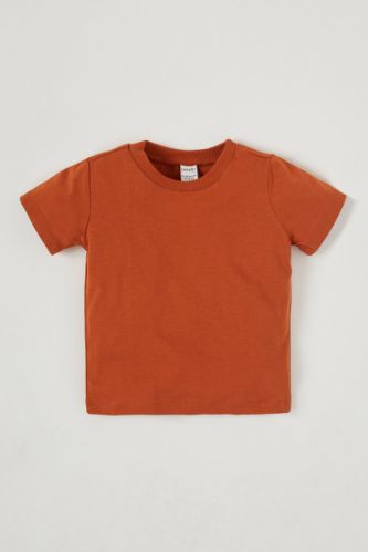 Unisex Bebek Basic Pamuklu Kısa Kollu Tişört