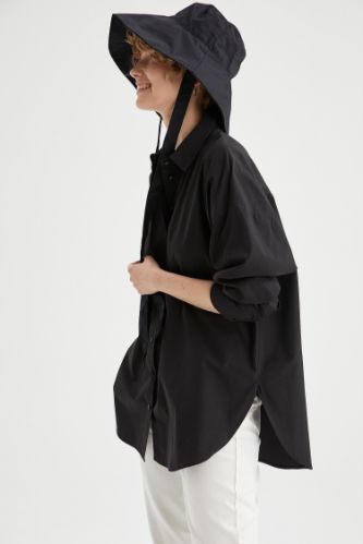 Basic Oversize Fit Pamuklu Poplin Gömlek Tunik