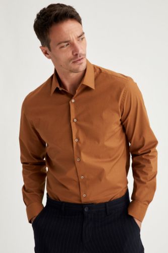 Slim Fit Klasik Uzun Kollu Gömlek