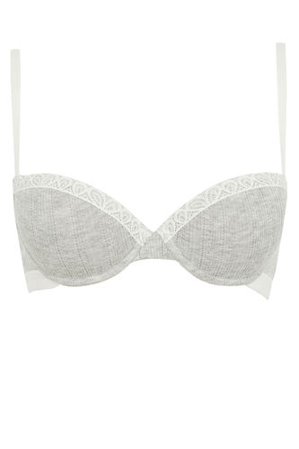 Organic Cotton Lace Detailed Empty Cup T-Shirt Bra