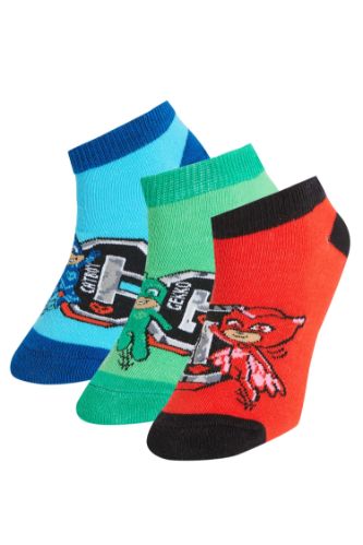 Erkek Çocuk PJ Masks Lisanslı 3'lü Patik Çorap