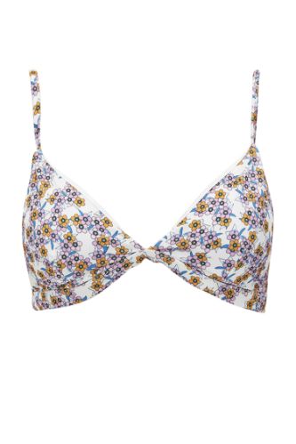 Çiçek Desenli Triangle Bikini Üstü