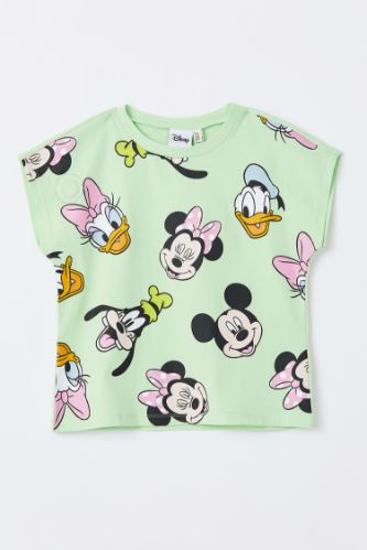 Kız Çocuk Walt Disney Lisanslı Dokunmatik Işıklı Kısa Kollu Tişört