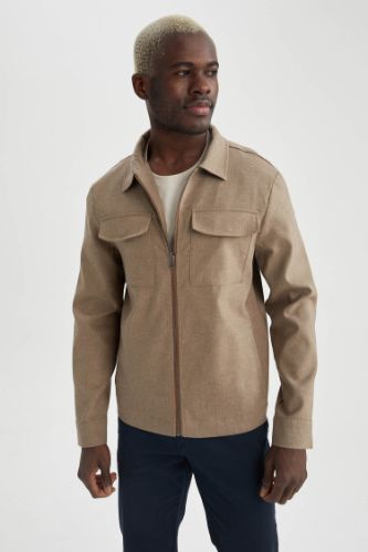 Oversize Fit Polo Yaka Gömlek Ceket
