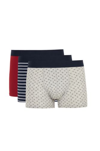 Esnek Kumaş Standart Kalıp 3'lü Boxer