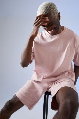 Oversize Fit Bisiklet Yaka Basic Kısa Kollu Tişört