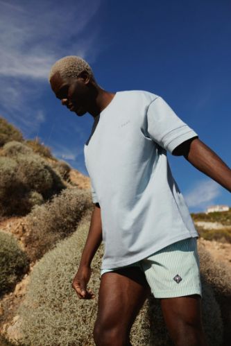 Oversize Fit Bisiklet Yaka Basic Kısa Kollu Tişört