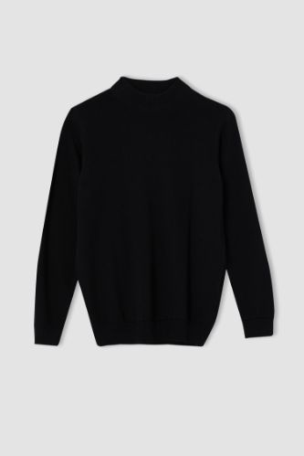 Erkek Çocuk Slim Fit Yarım Balıkçı Yaka Kazak