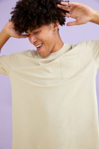Oversize Fit Bisiklet Yaka Basic Kısa Kollu Tişört