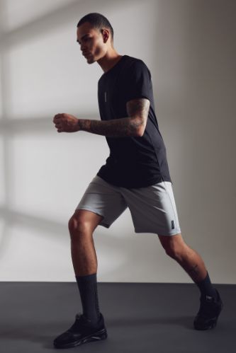 Slim Fit Beli Bağcıklı Spor Şort