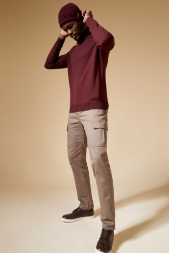 Kargo Fit Basic Chino Pantolon
